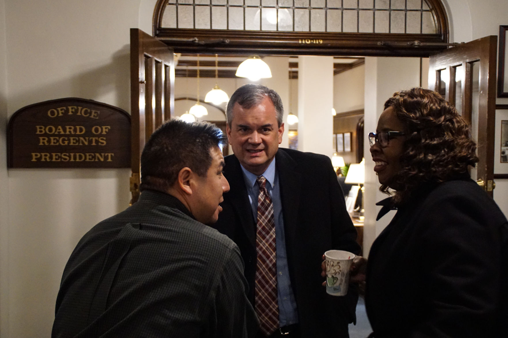 Warren Queton, Sean Burrage and Belinda Higgs Hyppolite